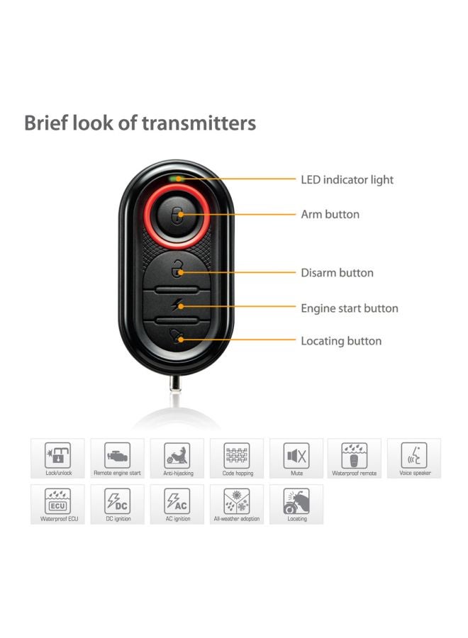 STEELMATE 1 Way Motorcycle Alarm System  - Image 2