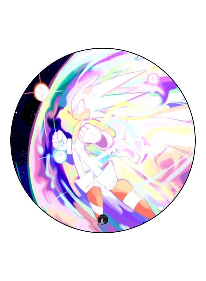 وسادة ماوس مطبوعة بشخصية Sonic أبيض/أرجواني/وردي