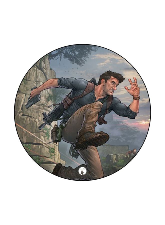 بي بي لوحة ماوس مزينة بطبعة مستوحاة من سلسلة ألعاب الفيديو "Uncharted" أزرق/أخضر/بني