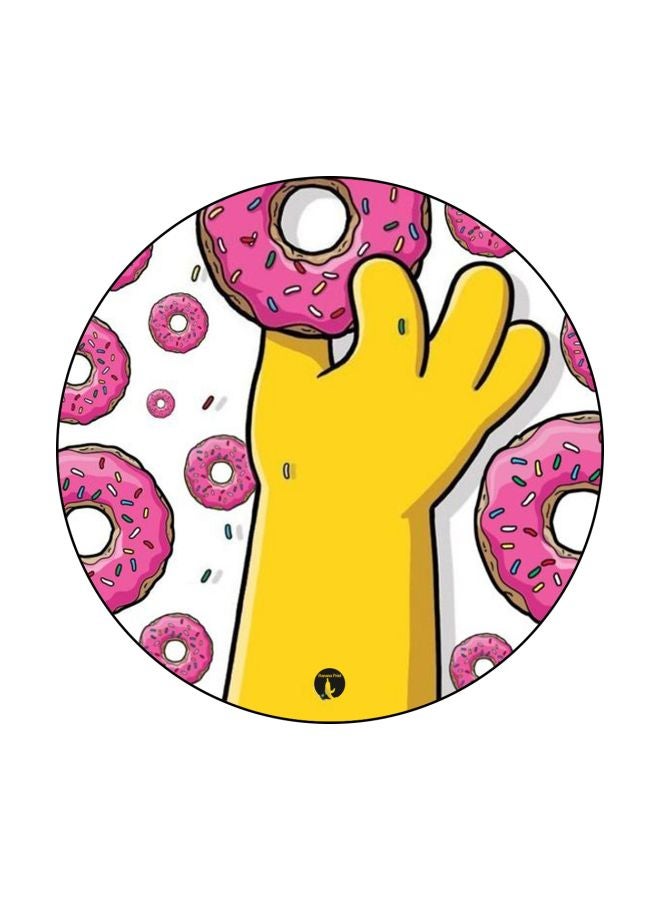BP Simpsons Theme Printed Mousepad White/Pink/Yellow