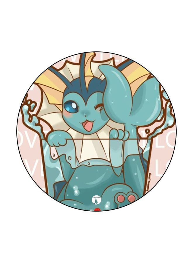 BP Pokemon Theme Printed Mousepad Blue/Yellow/Brown