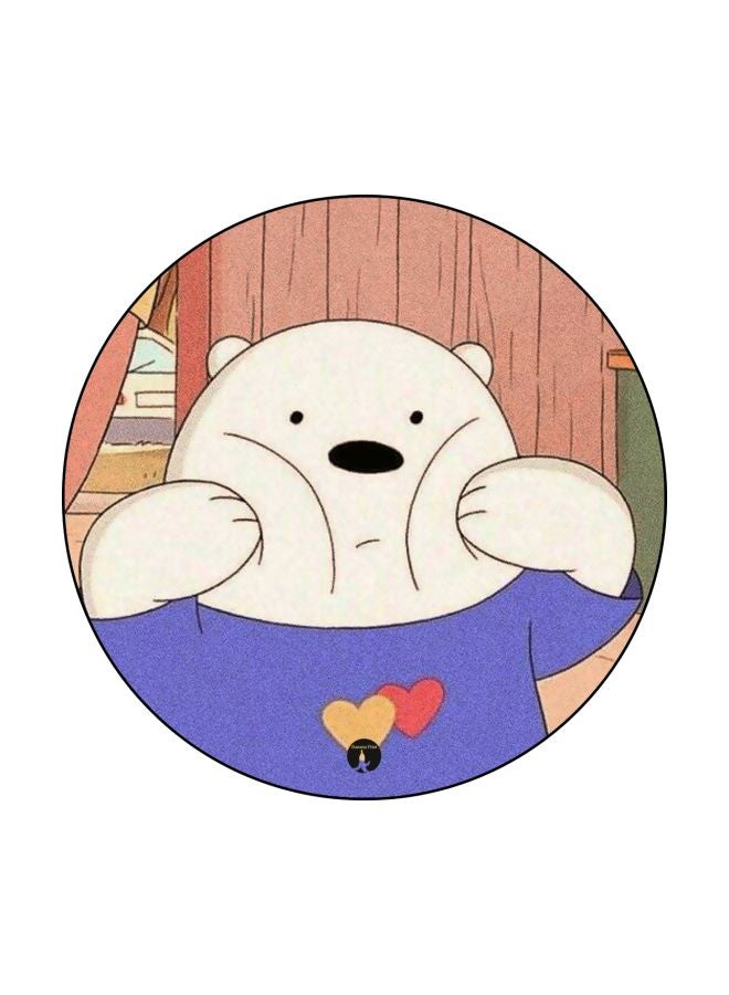 Bears Printed Mouse Pad Blue/Black/Yellow