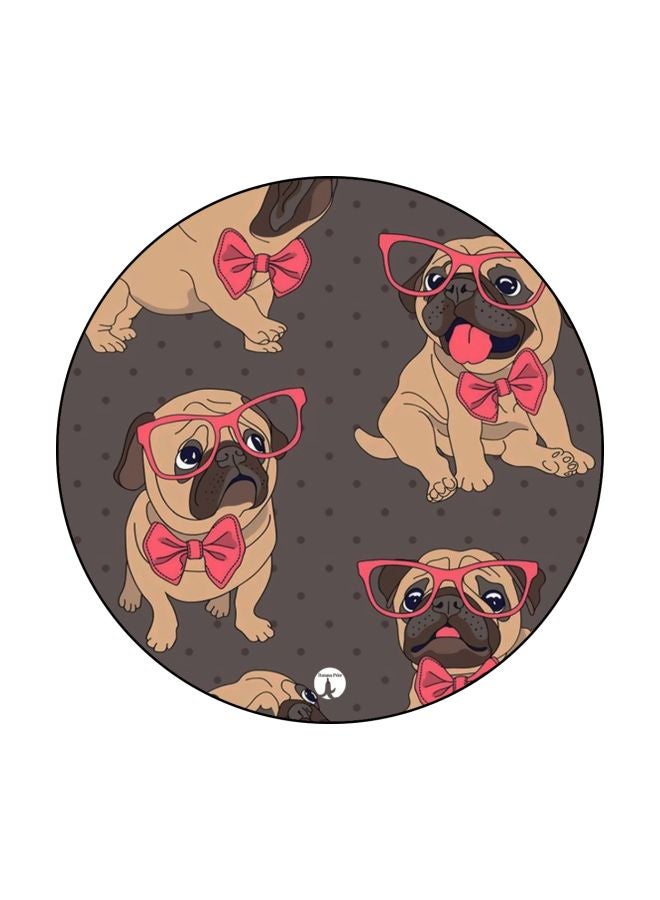 BP Dogs Printed Mouse Pad Black/Pink/Beige