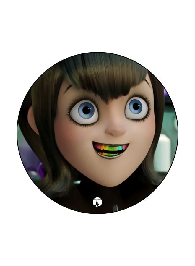 بي بي لوحة ماوس مطبوعة برسمة مقتبسة من فيلم الرسوم المتحركة "Hotel Transylvania" أبيض / أسود / أزرق