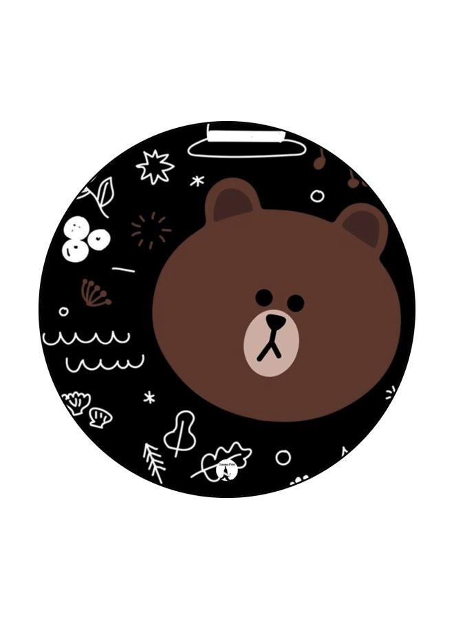 BP Bear Printed Mouse Pad Black/White/Brown