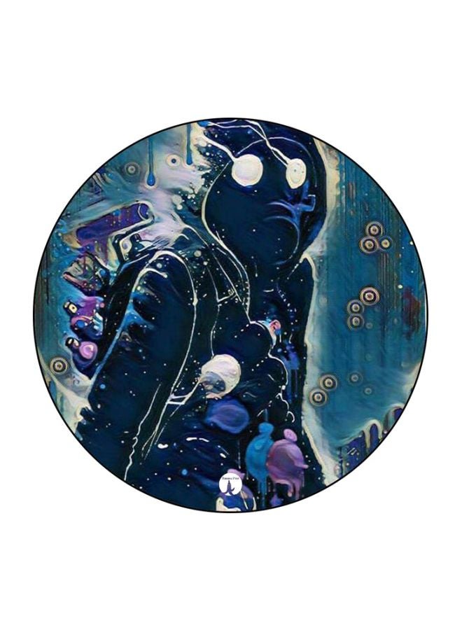 Printed Mousepad Blue/Black/Yellow