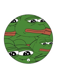 Pepe The Frog Printed Mousepad Green/Orange/White