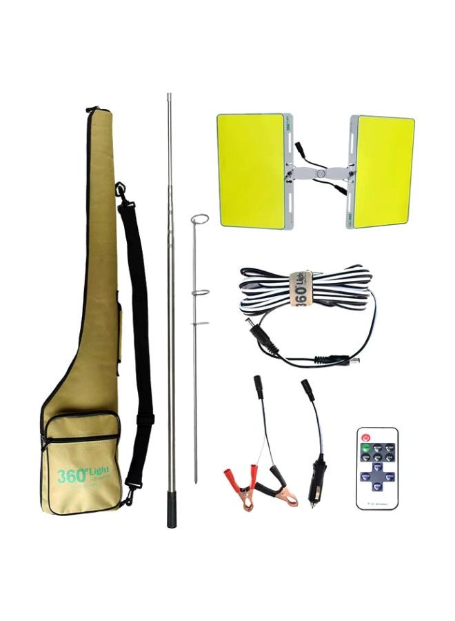 مصباح تلسكوب لصنارة الصيد متعدد الوظائف مع مجموعة أدواتٍ للمشي لمسافاتٍ طويلةٍ .