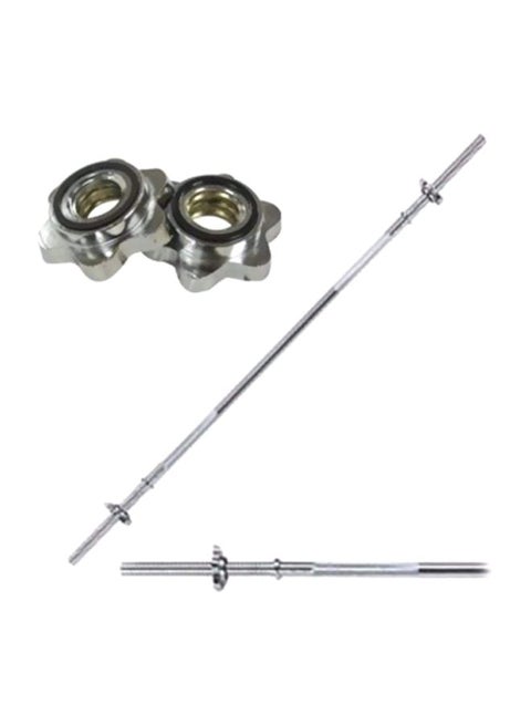 Weight Lifting Bar With Chrome Spin Lock 220cm