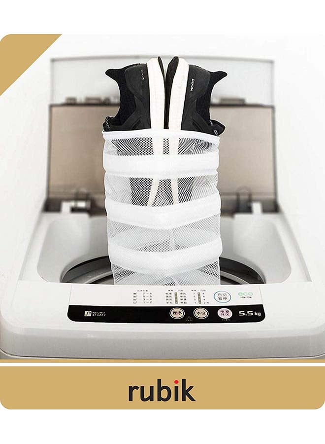 Shoes Laundry Net Hanging Wash Bag White 10x10x5cm - Image 5