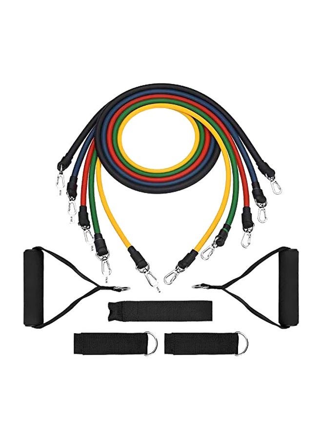 Generic 11-Piece Latex Resistance Band With Fitness Exercise Carrying Bag Set 