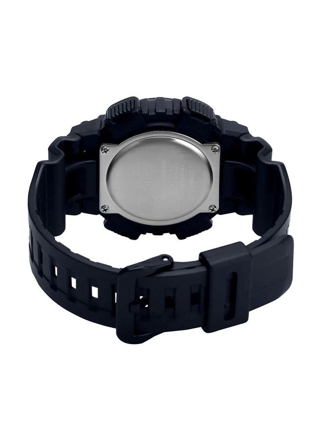 كاسيو ساعة يد رقمية وبعقارب مقاومة للماء طراز AEQ-110W-1BVDF - 47 مم - أسود للرجال - Image 2