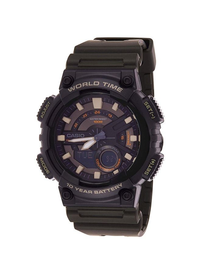 CASIO Men's Water Resistant Analog/Digital Watch AEQ-110W-3AVDF - Image 1