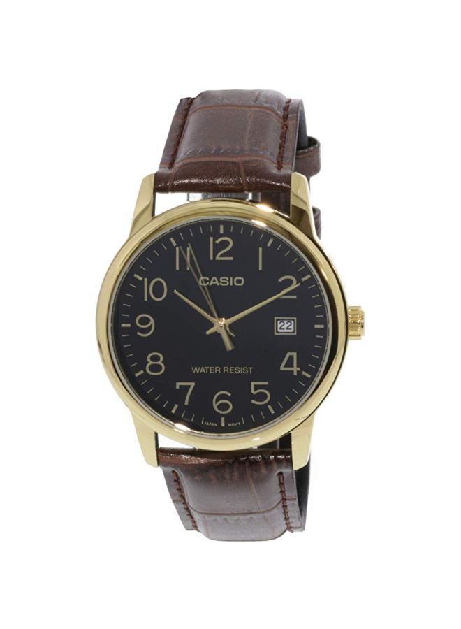 CASIO Men's Water Resistant Analog Watch MTP-V002GL-1B - 37 mm - Brown - Image 1