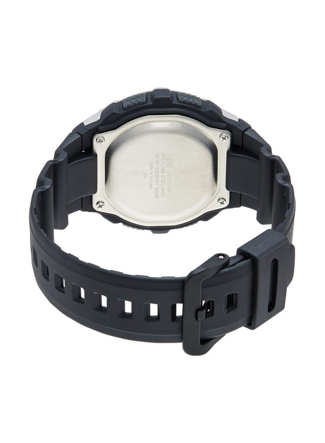 كاسيو ساعة رقمية للشباب من الراتنج AE-2000W-1BVDF باللون الأسود - Image 2