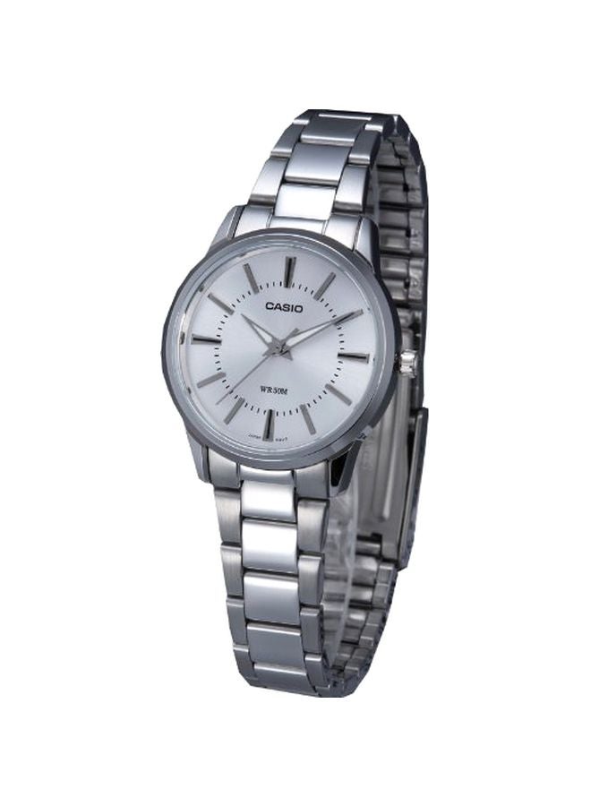 كاسيو ساعة يد بعقارب مقاومة للماء من إنتايسر طراز LTP-1303D-7AVDF - 36 مم - فضي للرجال - Image 1