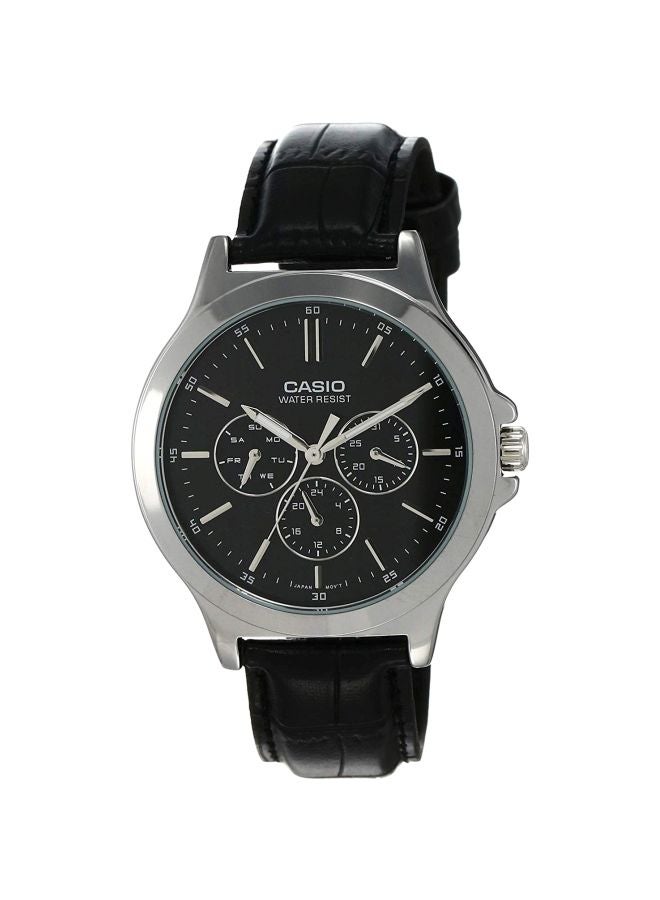 Men's Water Resistant Analog Watch MTP-V300L-1AUDF - 42 mm - Black