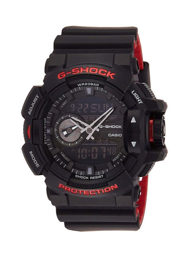 جي شوك ساعة يد رقمية وبعقارب مقاومة للماء طراز GA-400HR-1A للرجال