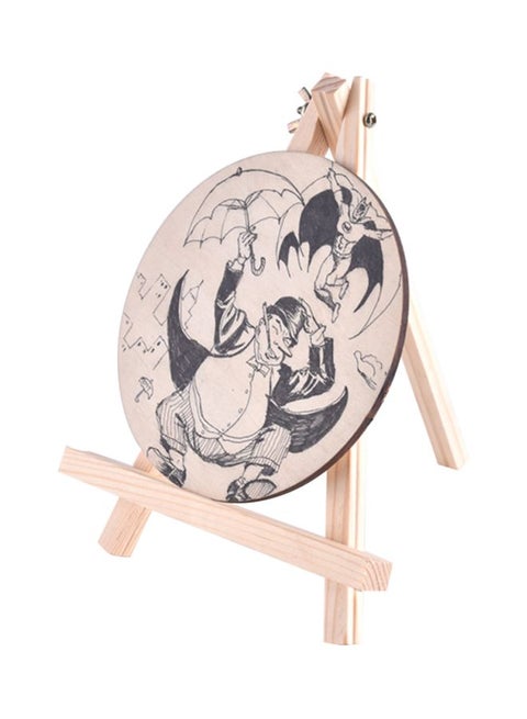 2-Piece Mini Wooden Easel set Beige