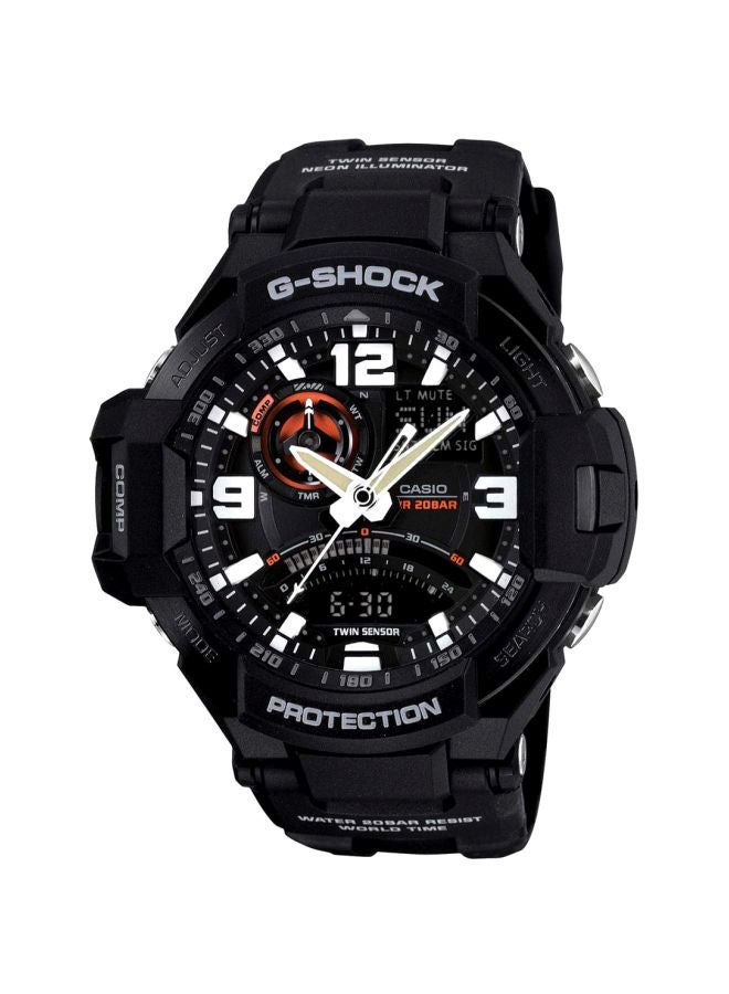 جي شوك ساعة يد جي شوك جرافيتي ماستر بعقارب ورقمية طراز GA-1000-1A للرجال