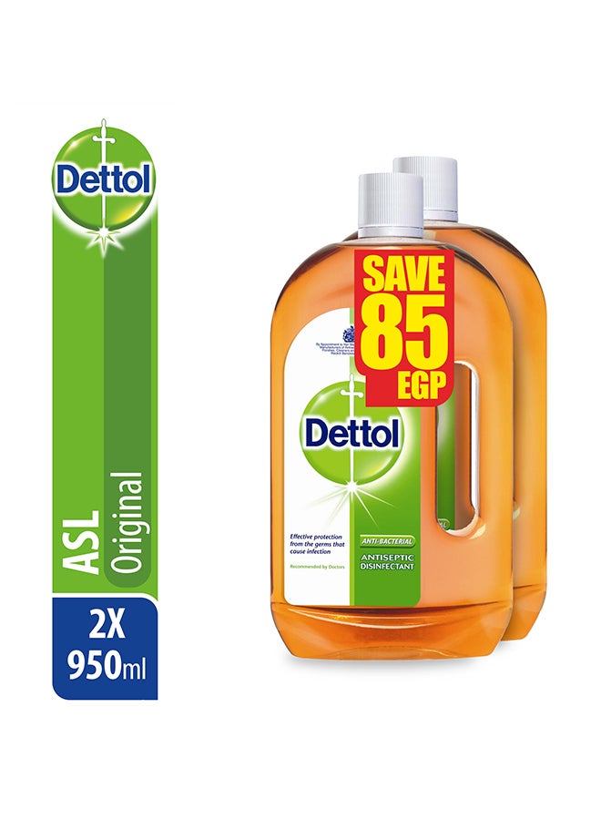 ديتول مجموعة مطهر ومعقم مضادة للبكتيريا من عبوتين بني 950ملليلتر - Image 1