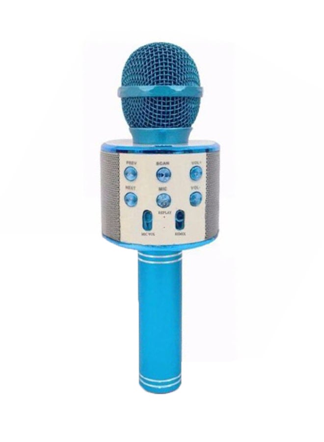 ويستر ميكروفون كاريوكي يعمل بالبلوتوث WS-858 أزرق / فضي - Image 2