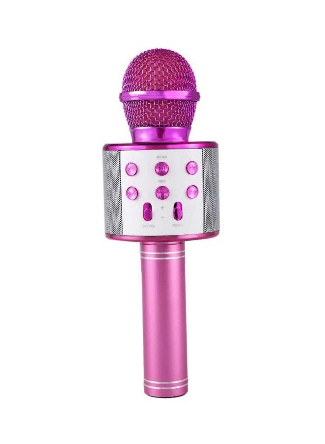 Bluetooth Karaoke Microphone WS-858 Pink - Image 1