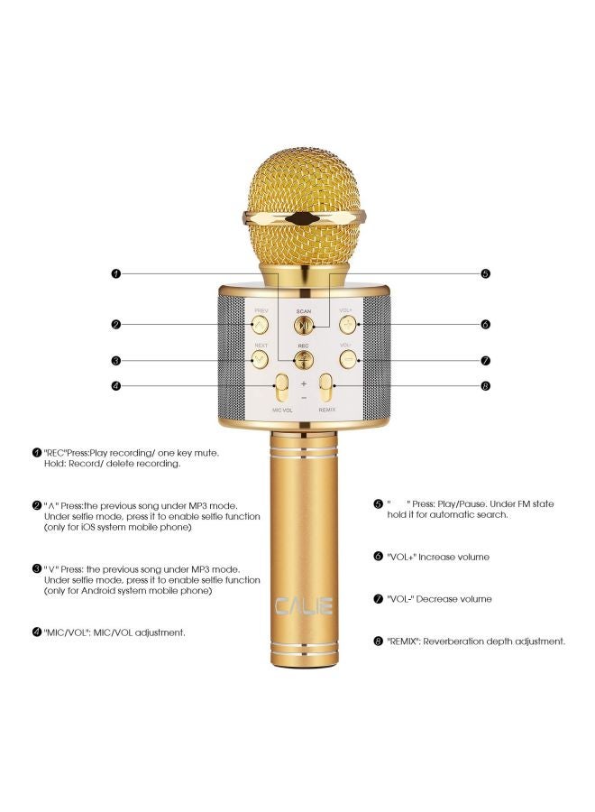 Handheld Wireless Microphone WS-858 Gold - Image 2