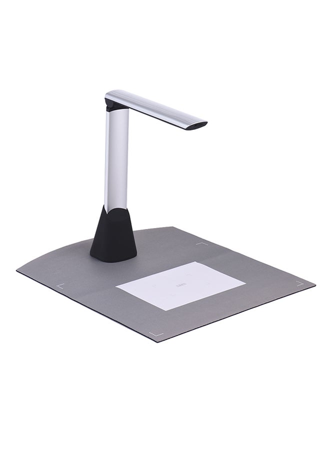 Generic - Portable High Speed USB Book Image Document Camera Scanner 10 Mega-pixel HD High-Definition Max. A4 Scanning Size with OCR Function LED Light for Classroom Office Library Bank White - Image 1