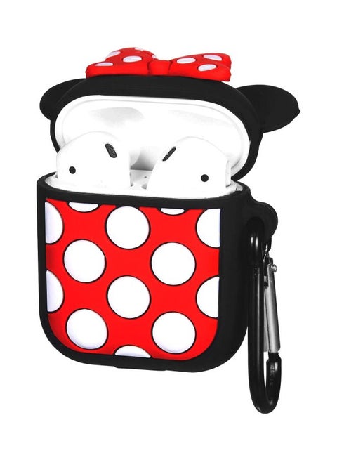 Minnie Mouse Printed Case For Apple AirPods Black/Red