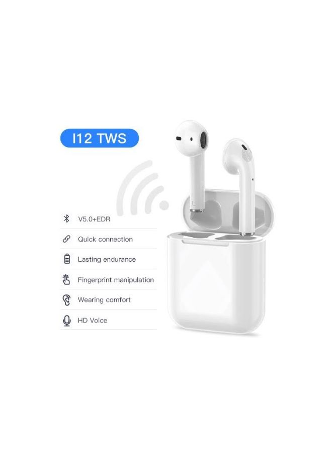 TWS - Wireless Earphones With Mic White - Image 1