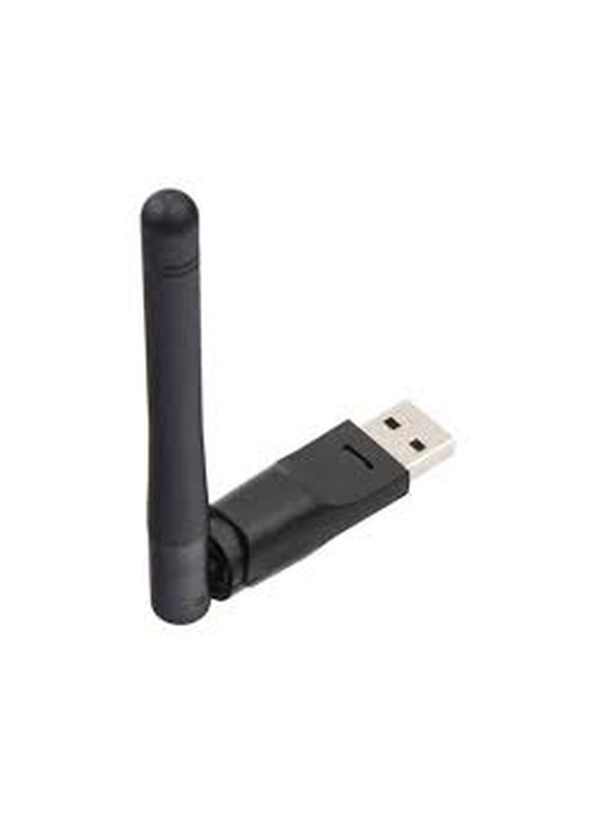 ماركة غير محددة - هوائي لاسلكي مزود بمنفذ USB مع محول لاسلكي أسود - Image 1