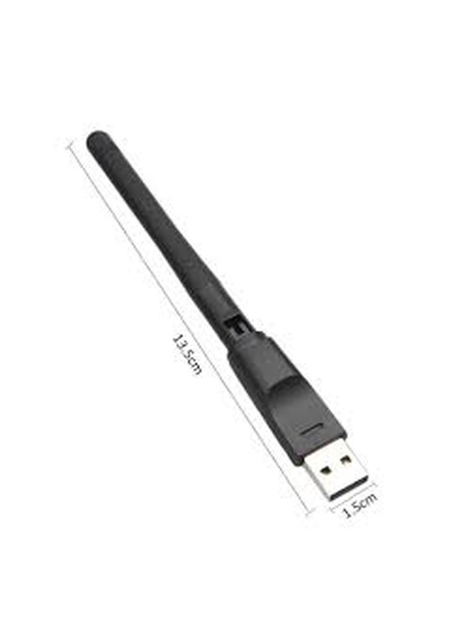 ماركة غير محددة - هوائي لاسلكي مزود بمنفذ USB مع محول لاسلكي أسود - Image 1