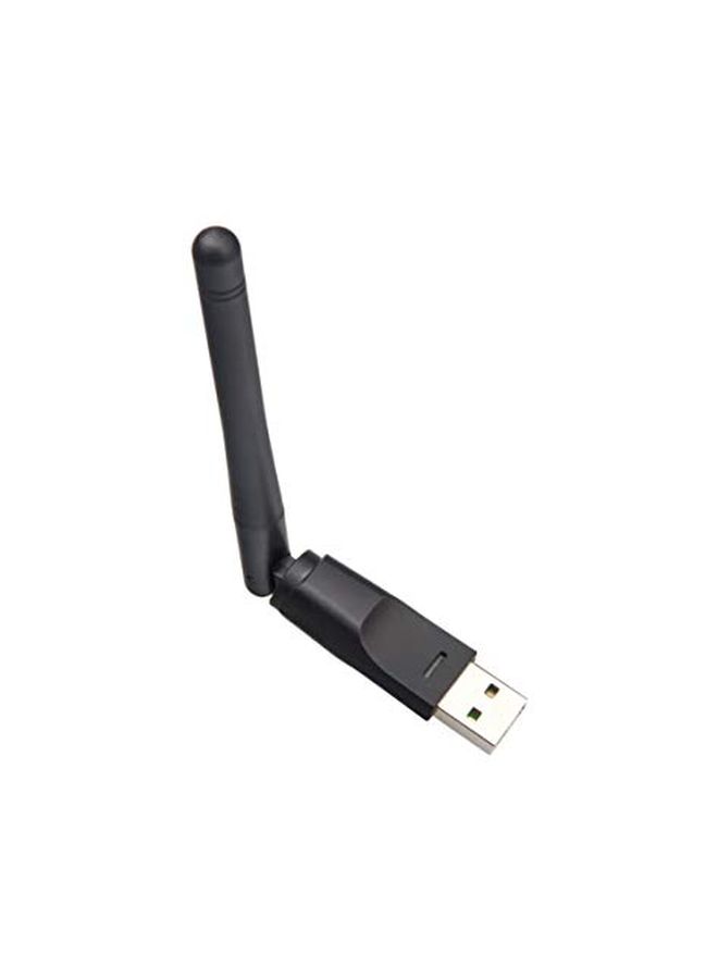 ماركة غير محددة - هوائي لاسلكي مزود بمنفذ USB مع محول لاسلكي أسود - Image 1