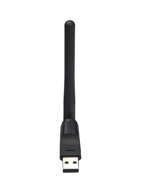 هوائي لاسلكي مزود بمنفذ USB مع محول لاسلكي أسود