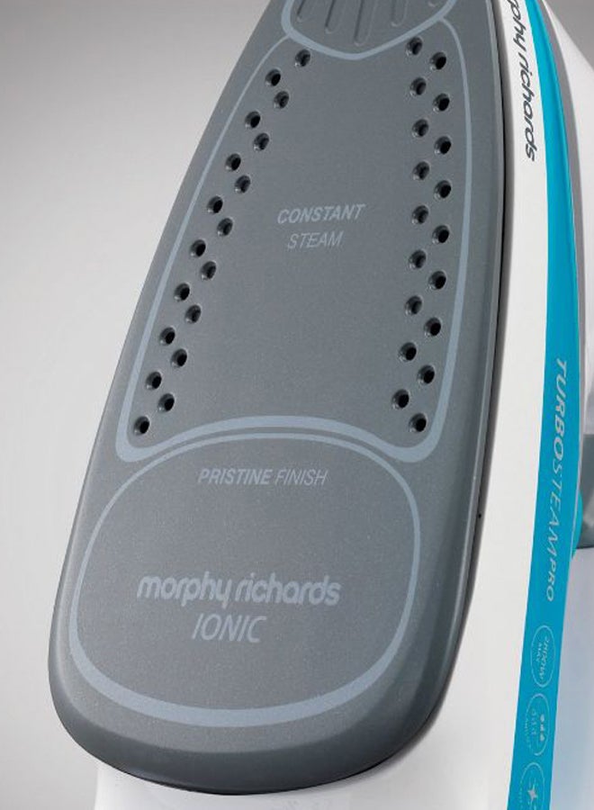 morphy richards - Turbosteam Pro Steam Iron 2800W 303101 White/Blue - Image 1