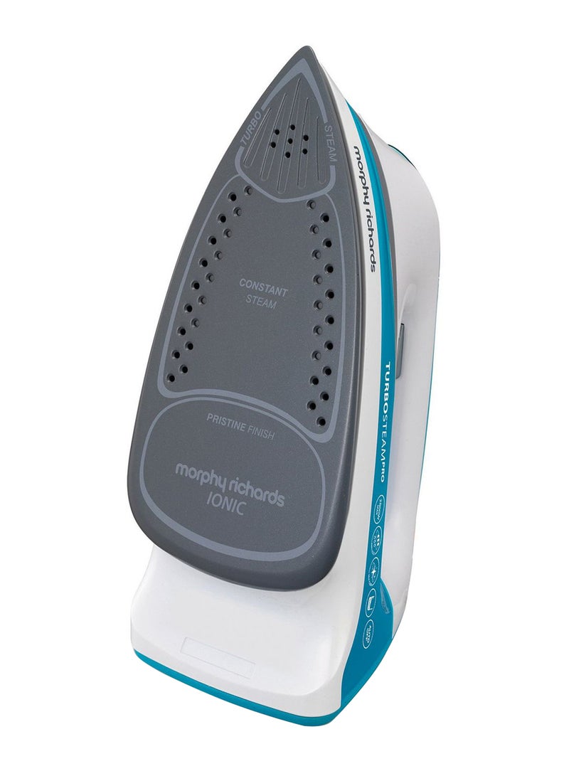 morphy richards - Turbosteam Pro Steam Iron 2800W 303101 White/Blue - Image 1