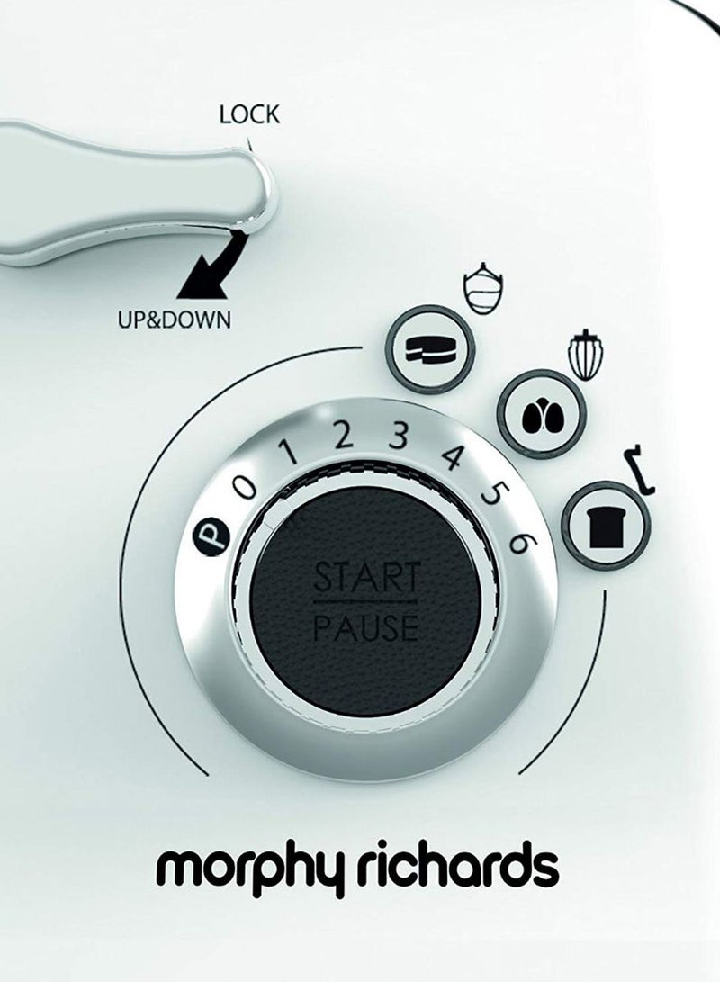 morphy richards Total Control Stand Mixer 800W 800.0 W 400015 White/Silver - Image 2