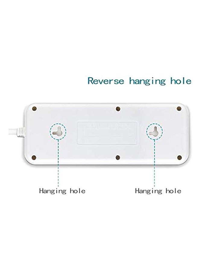 SAPU - Power Socket Extension With 2 USB Ports White/Grey - Image 1