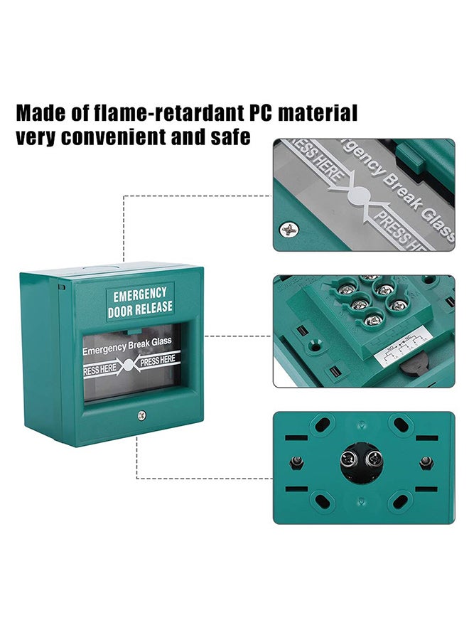 Generic - Emergency Door Release Fire Alarm Green 8.9x5.1x8.9centimeter - Image 1