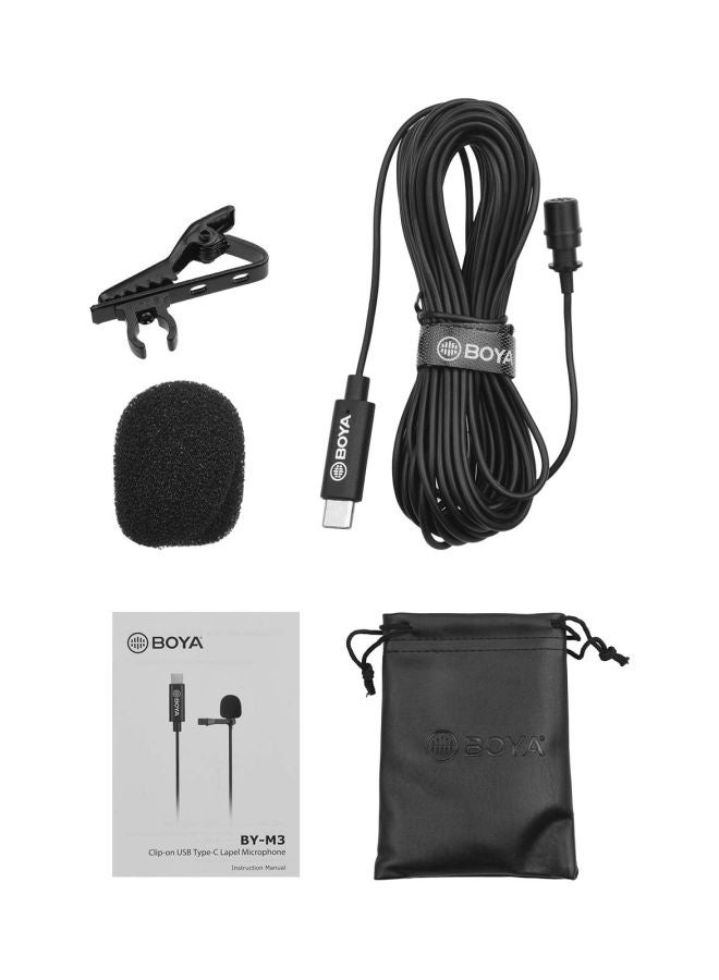 BOYA Omnidirectional Single Head Lavalier Microphone 1D7774 Black - Image 1