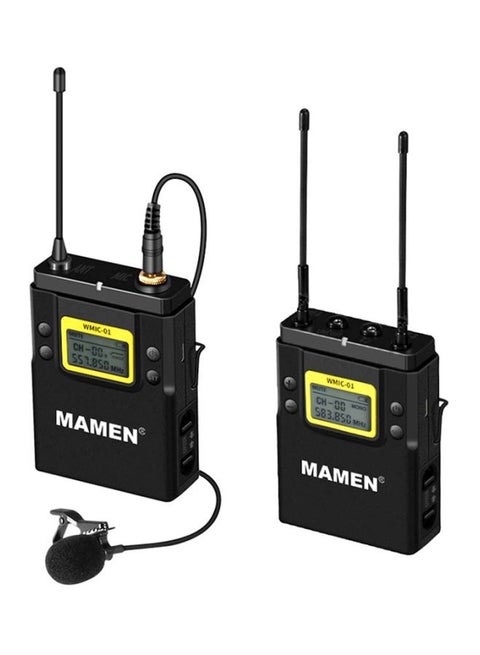 2-Piece Dual-Channel Condenser Microphone System WMIC-01 Black