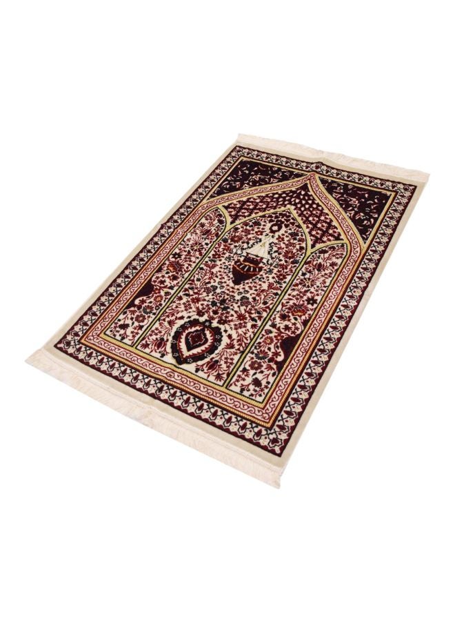 Velvet Turkish Prayer Mat Brown/Beige/Red 80x120centimeter