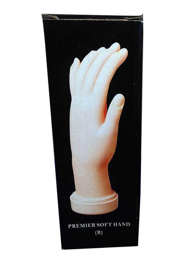Beauticom Practice Flexible Manicure Mannequin Hand Display Beige - Image 1