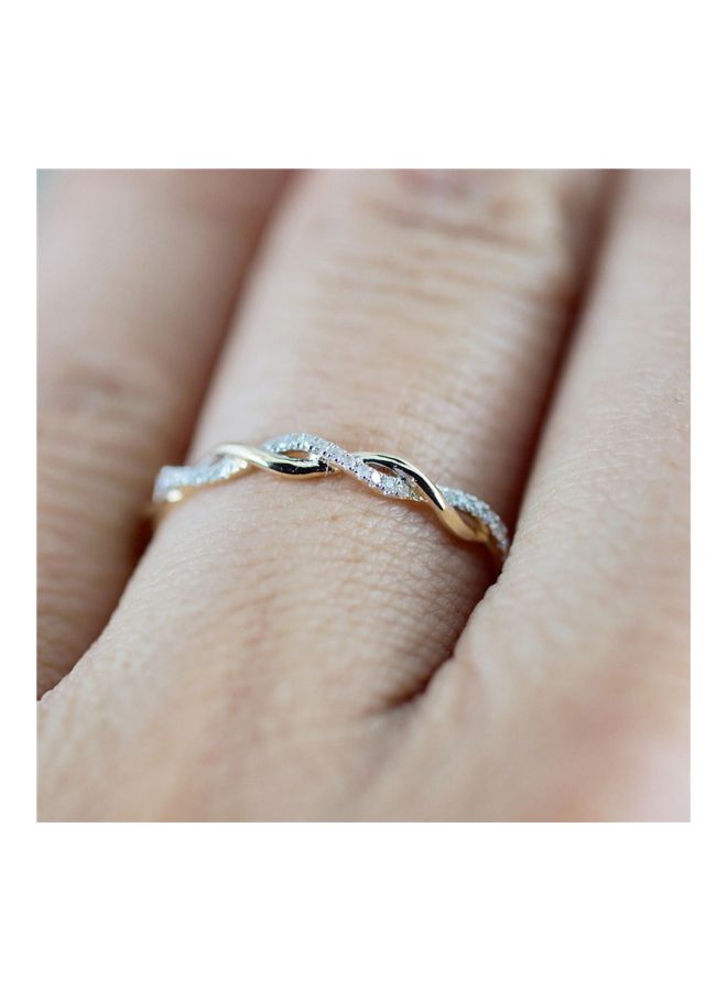 Generic - Diamond Studded Twisted Ring - Image 1