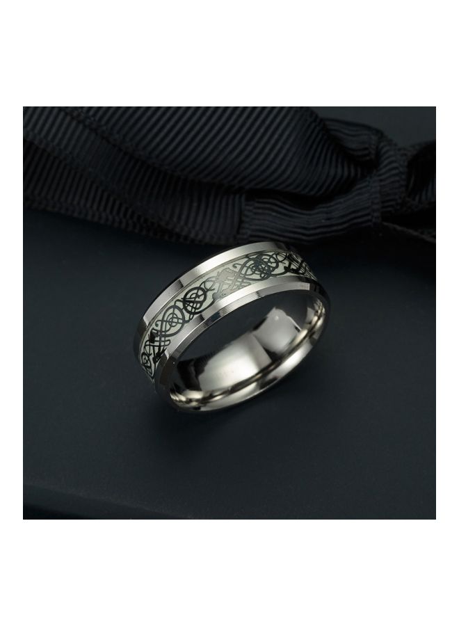 Titanium Steel Dragon Textured Fluorescent Ring - Image 2
