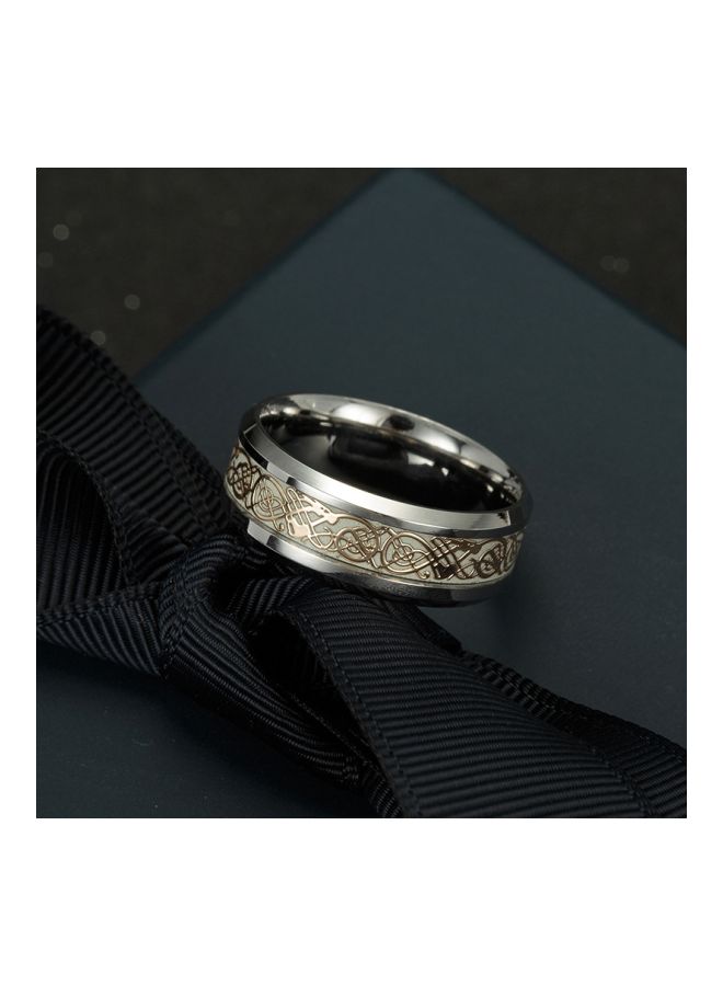 Titanium Steel Dragon Textured Fluorescent Ring - Image 2