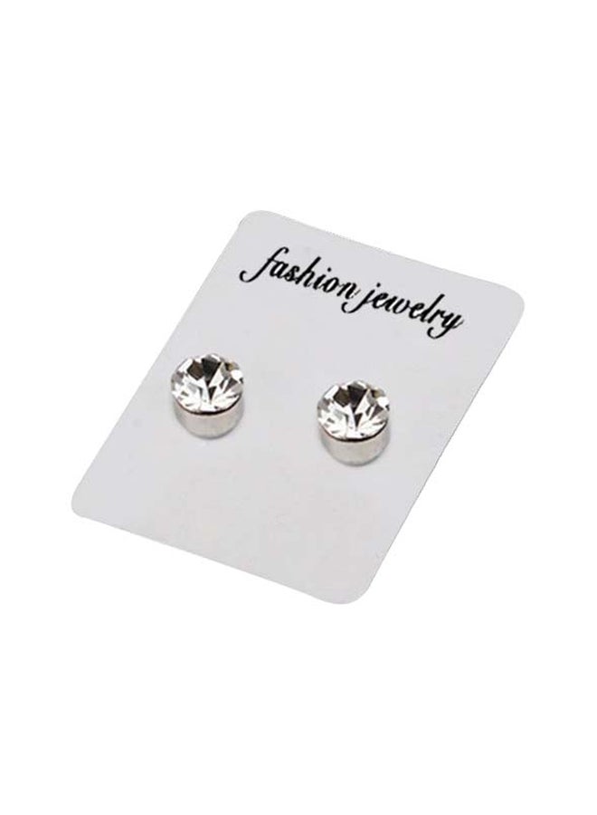 Generic Stone Studded Magnetic Stud Earrings 
