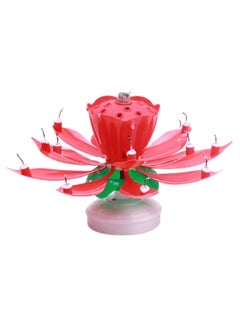 Generic Rotating Lotus Flower Musical Candle 6 x 11cm  - Image 3