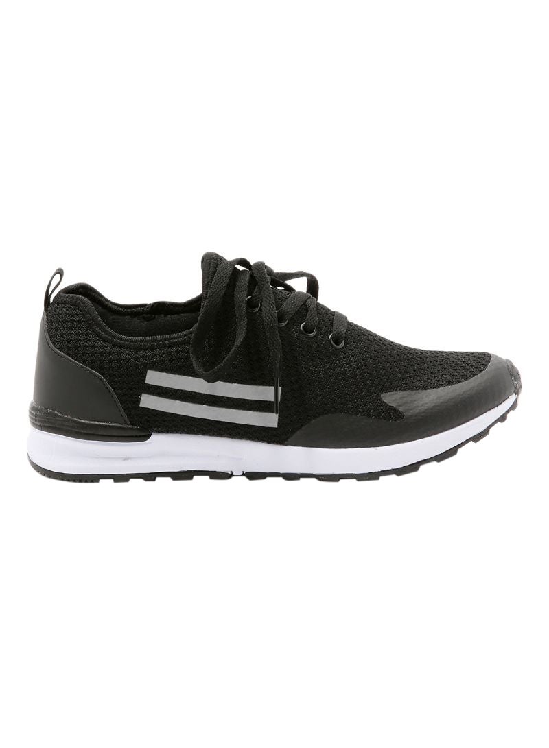 BRAVE SOUL Reflective Side Striped Trainers Black  - Image 1